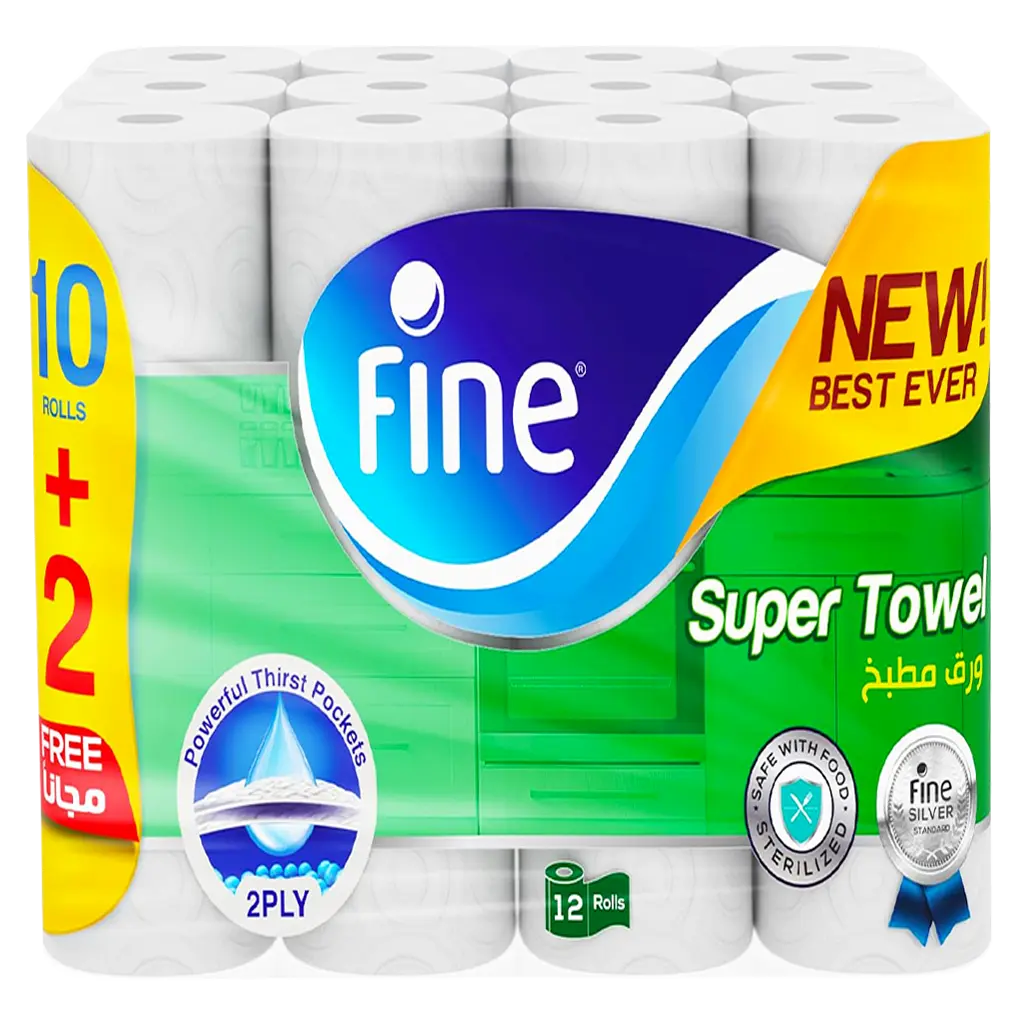 Fine Sterilized Towel Household 40 Sheets 2 Ply 10+2 Roll - view 1