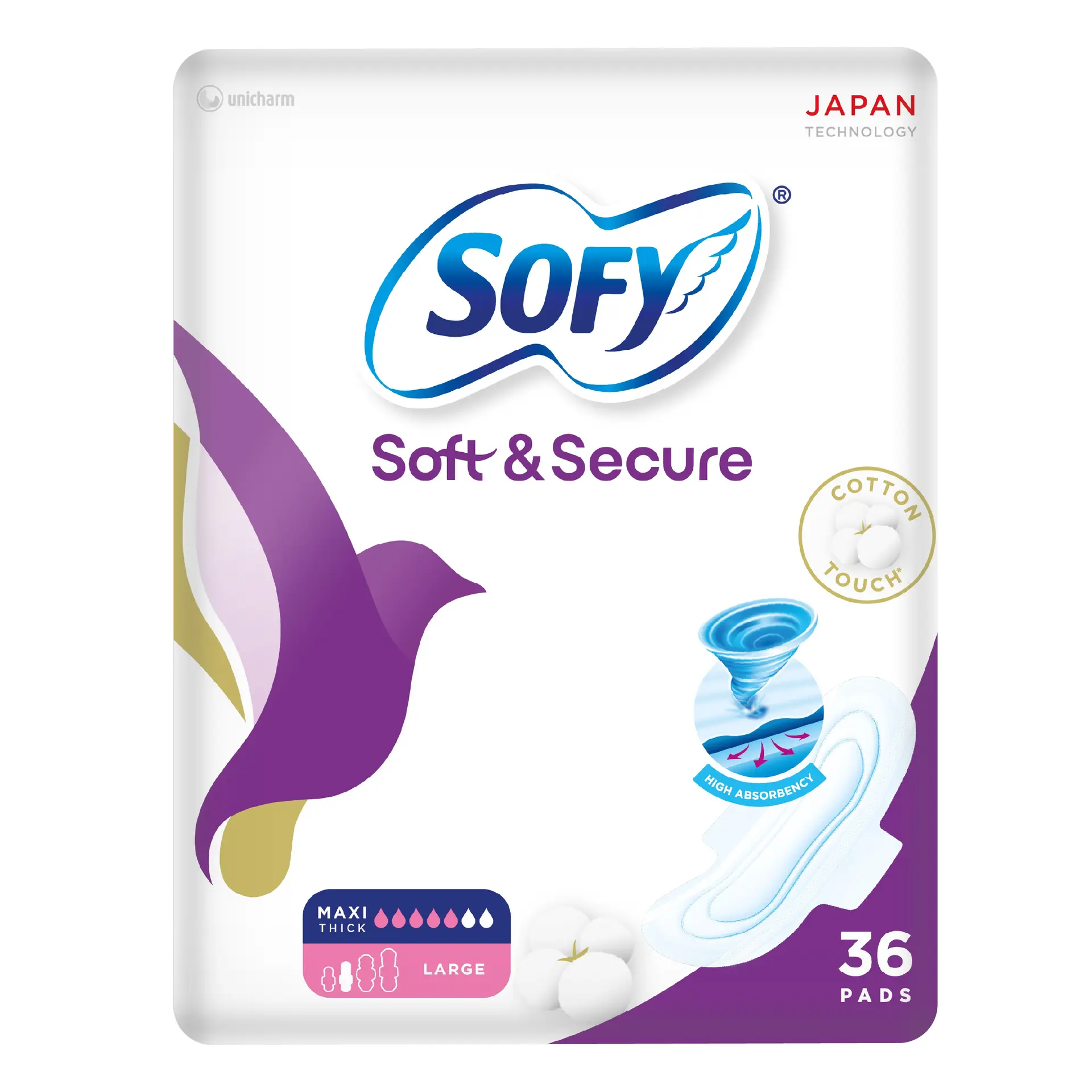 Sofy Soft & Secure Slim Large Pack Of 30 + 6 Pads Free - view 1