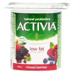 Activia Yogurt Low Fat Mixed Berries 120 Gm