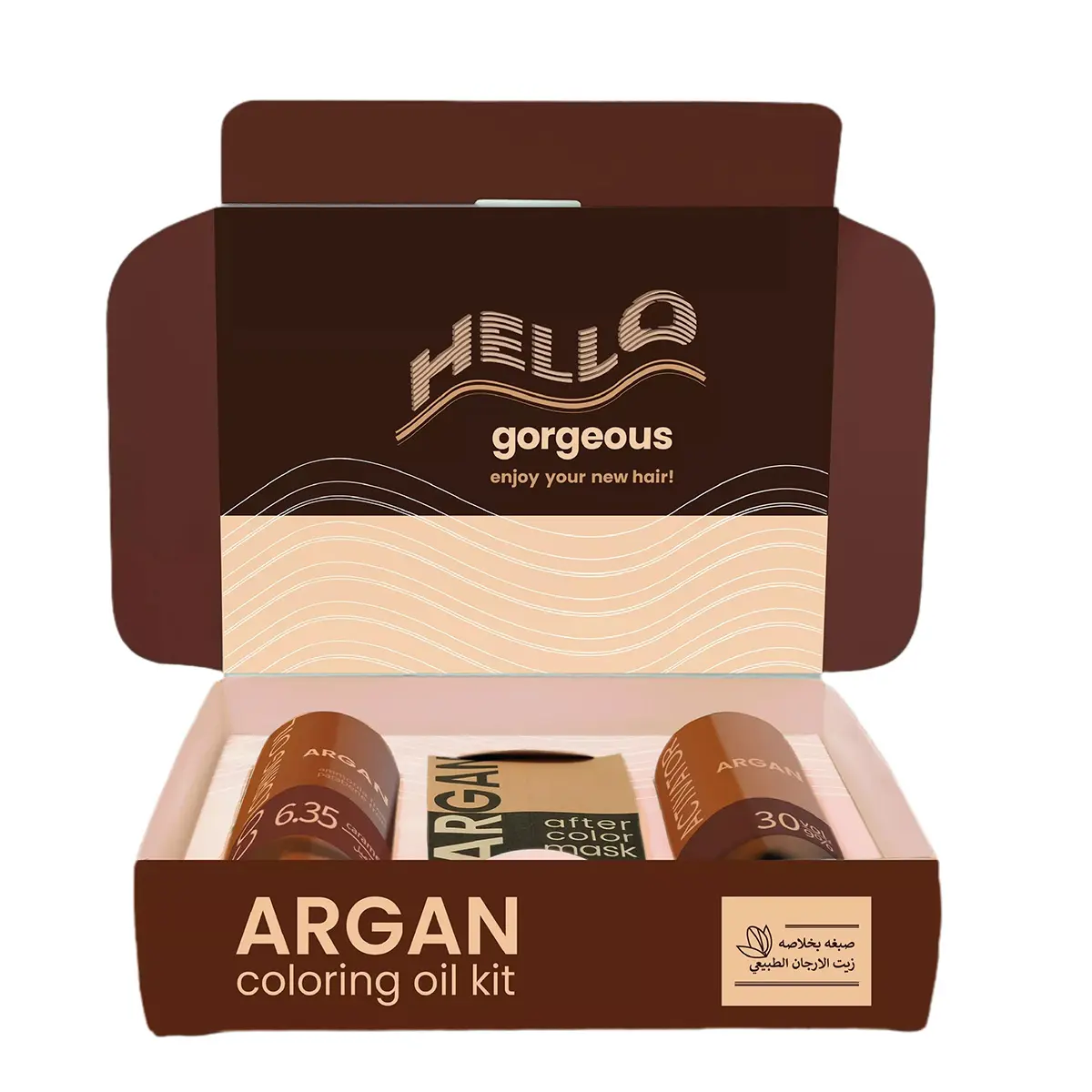 Argan Hair Coloring Oil Kit Caramel 6.35 75 ml - view 1