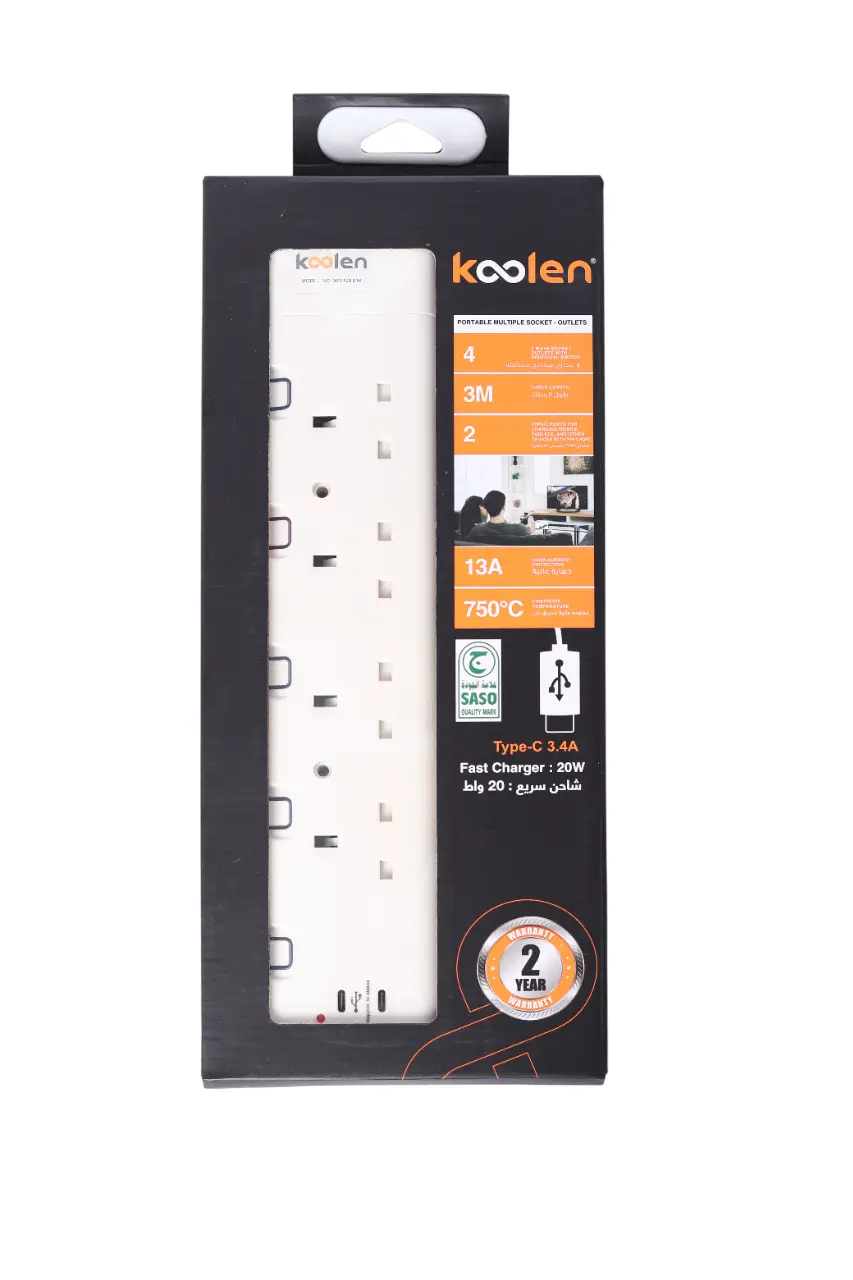 Koolen Socket 4 Way 3 M With 2 TYP C  - view 1