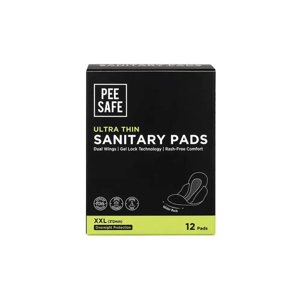 PeeSafe Ultra Thin Sanitary Pads with Wings Overnight Protection Extra Long Size XXL 12 Pads - view 5