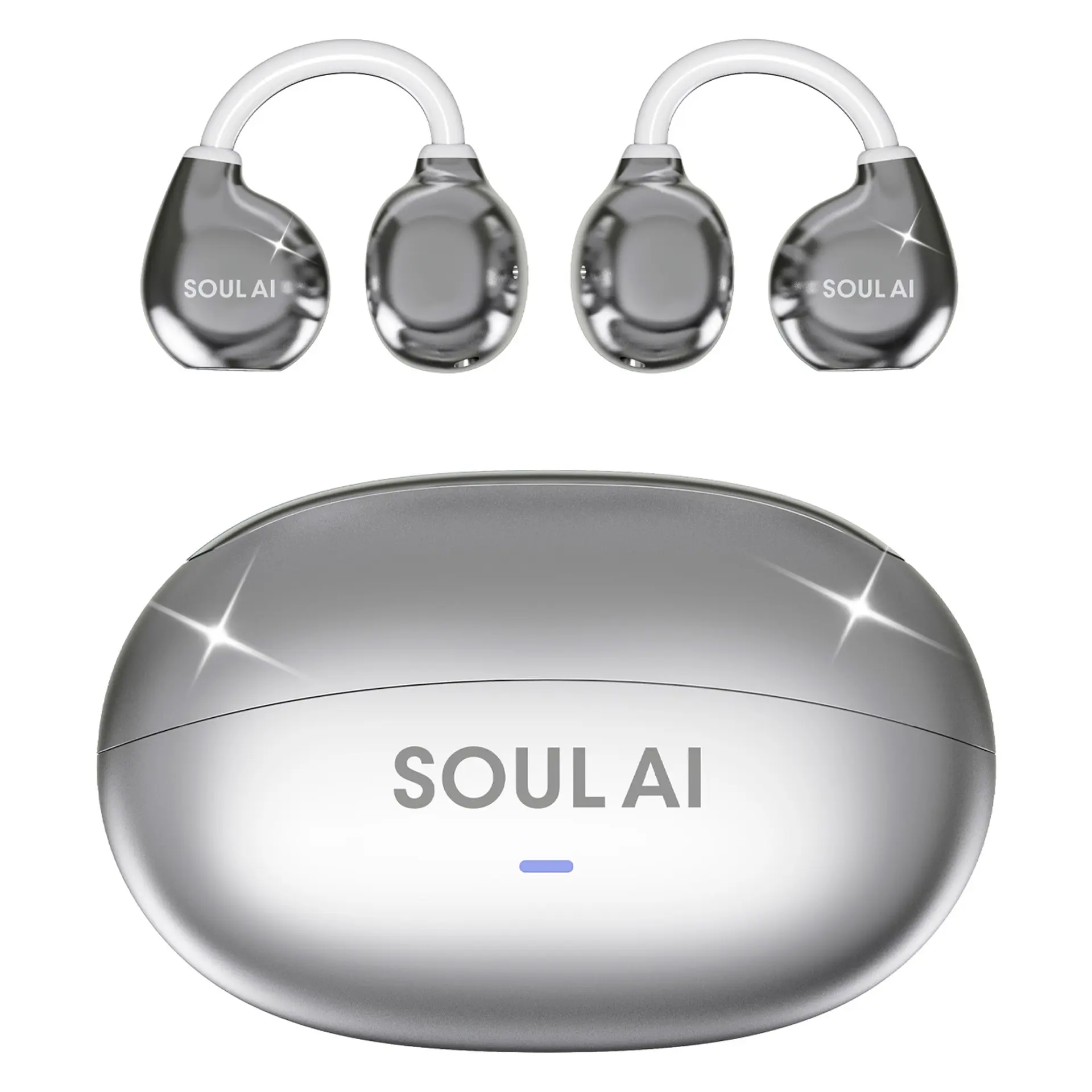 Xcell Soul Ai Clip Earbuds Silver - view 1