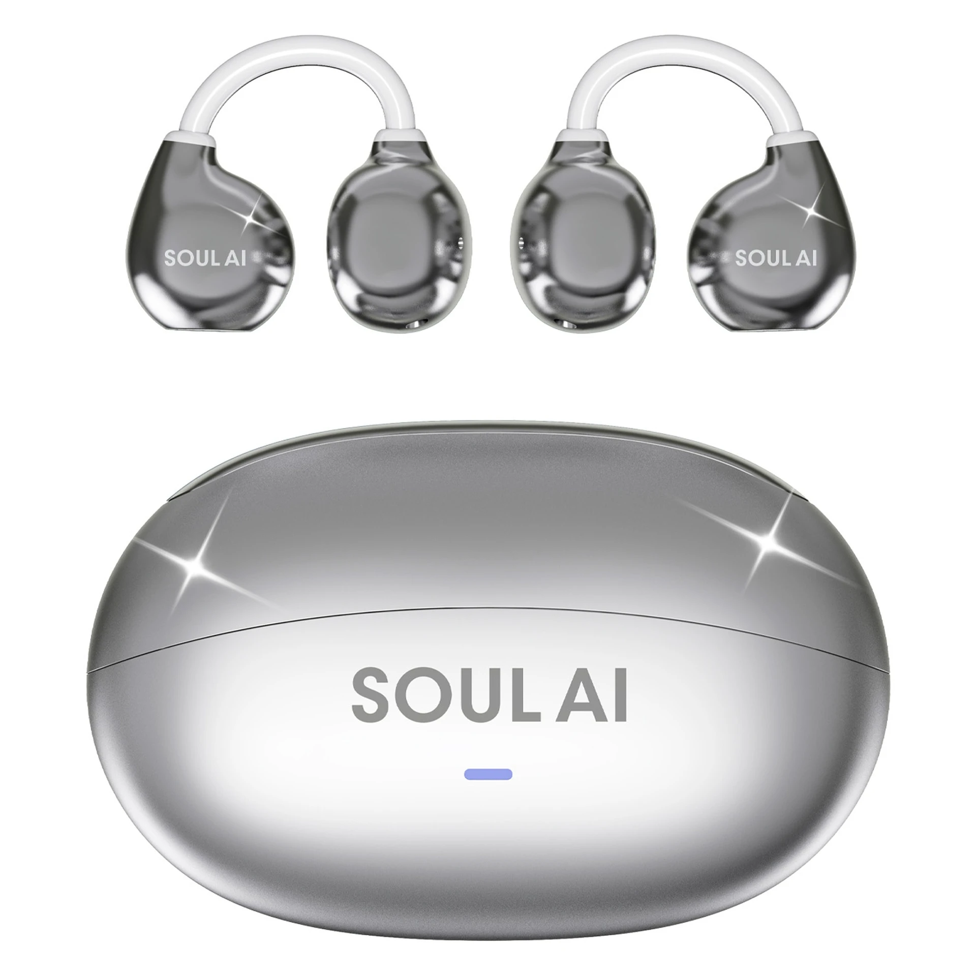 Xcell Soul Ai Clip Earbuds Silver