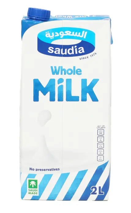 Saudia UHT Milk Full Fat 2 Ltr - view 4