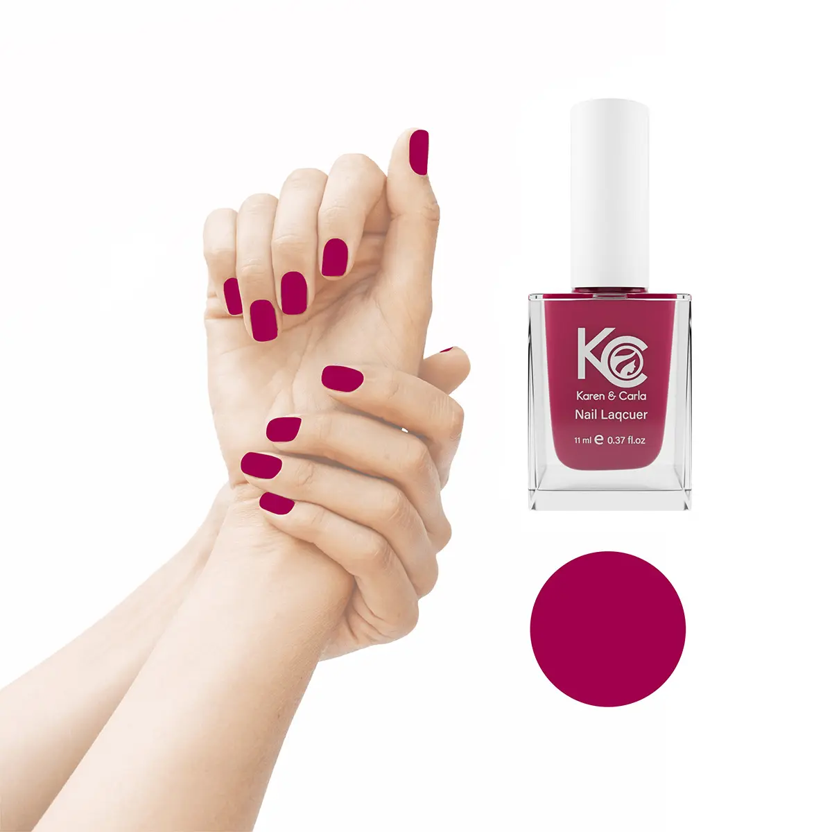Karen and Carla Nail Lacquer Hot Pink 158 - view 3