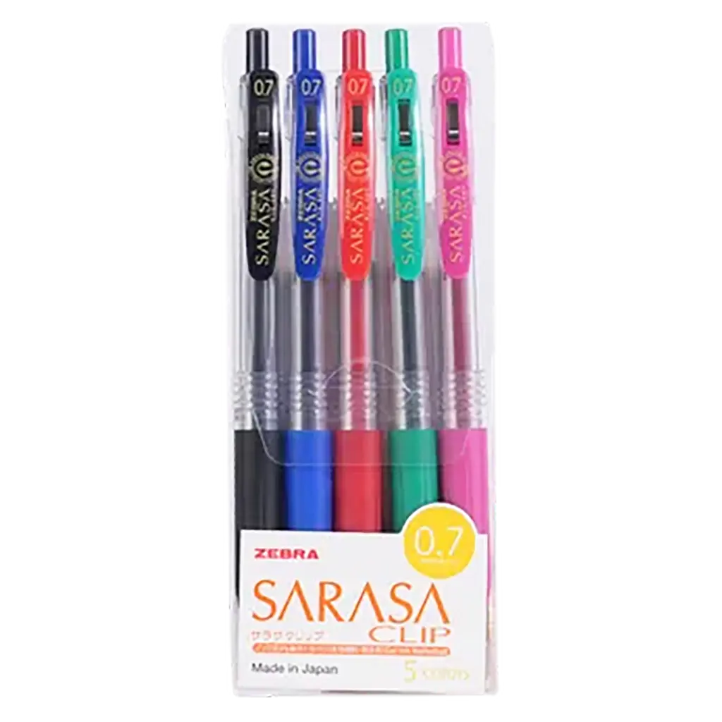 Zebra Sarasa Clip Pen  0.7 mm 5 Colors - view 1