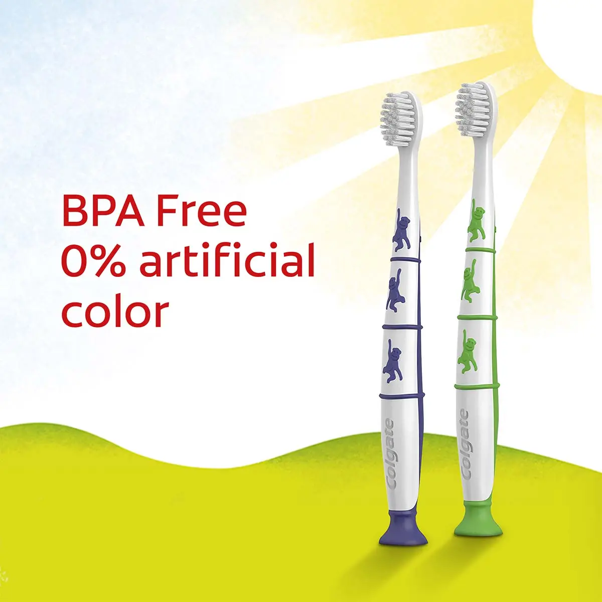 Colgate Kids 2+ years BPA Free Extra Soft Toothbrush 2-Pack - view 3