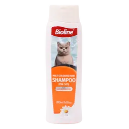 ‏Bioline Multi Coloured Hair Shampoo for Cats 200 ml