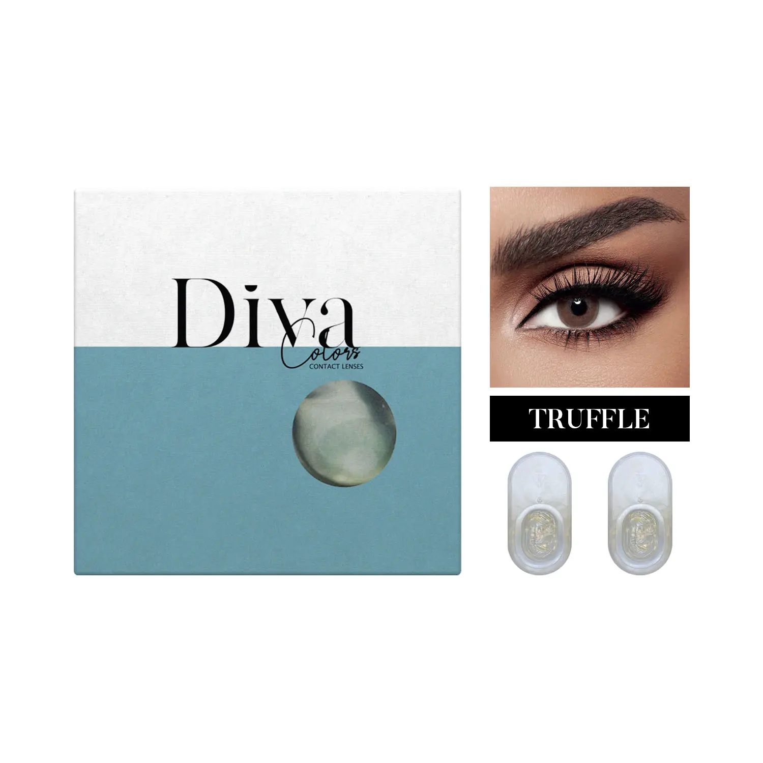 Diva Plano Contact Lenses Monthly Truffle  - view 7