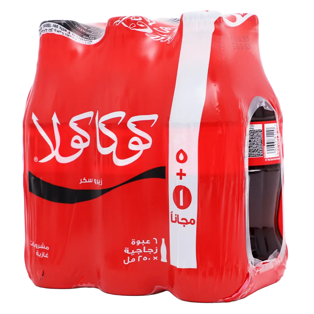 Coca Cola Zero Soft Drink Glass 6 pcs (5+1 FREE) *250 ml   - view 1