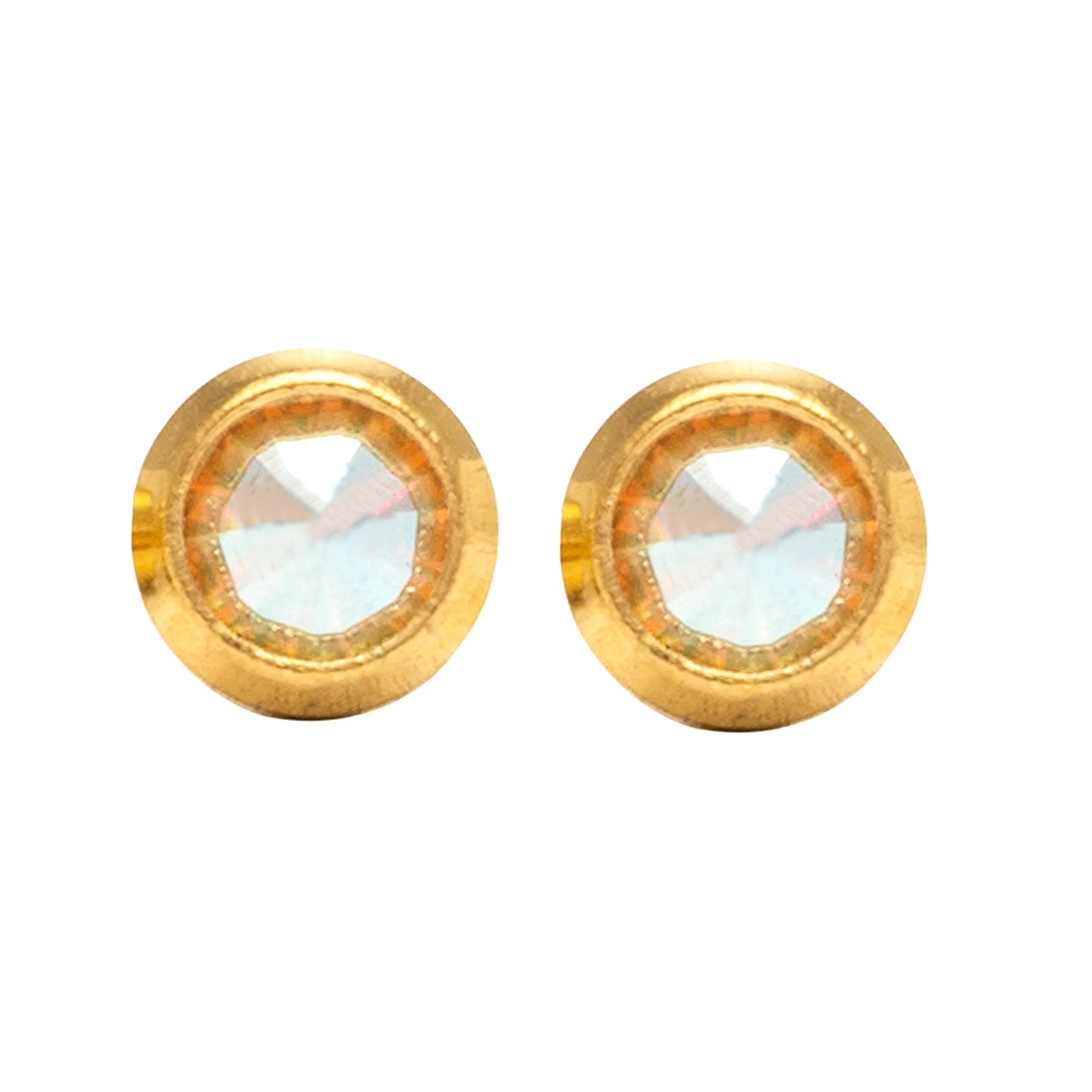 Studex Gold Plated Reg Birthstone Ab Crystal Card /Pr- Earrings For Sensitive Ears