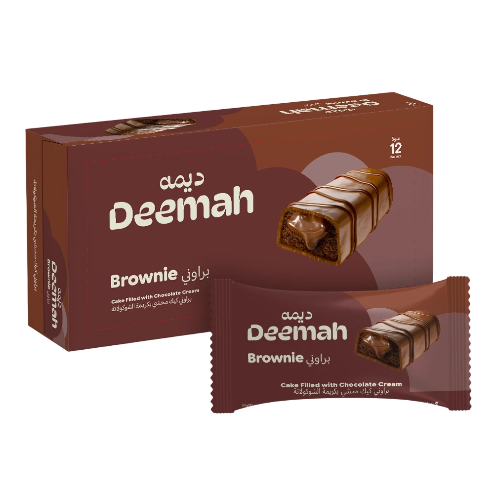 Deemah Brownie Cake Chocolate Box 12 Pcs 37 gm