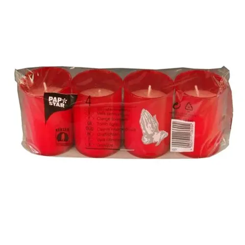 Papstar Tomb Light Red 4 Pieces - view 2