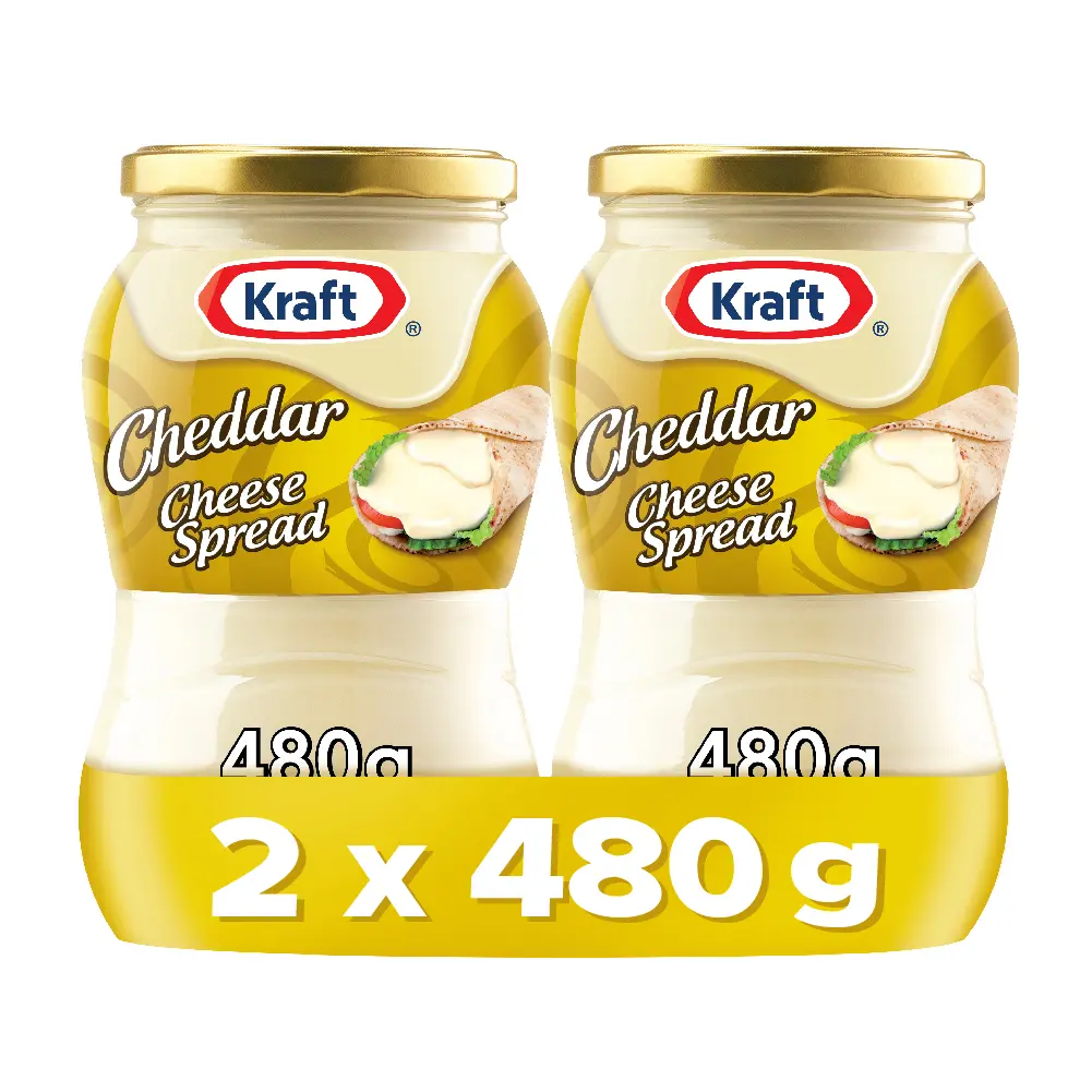 Kraft Spreadable Cheddar Cheese 2 pcs 480 gm - view 1