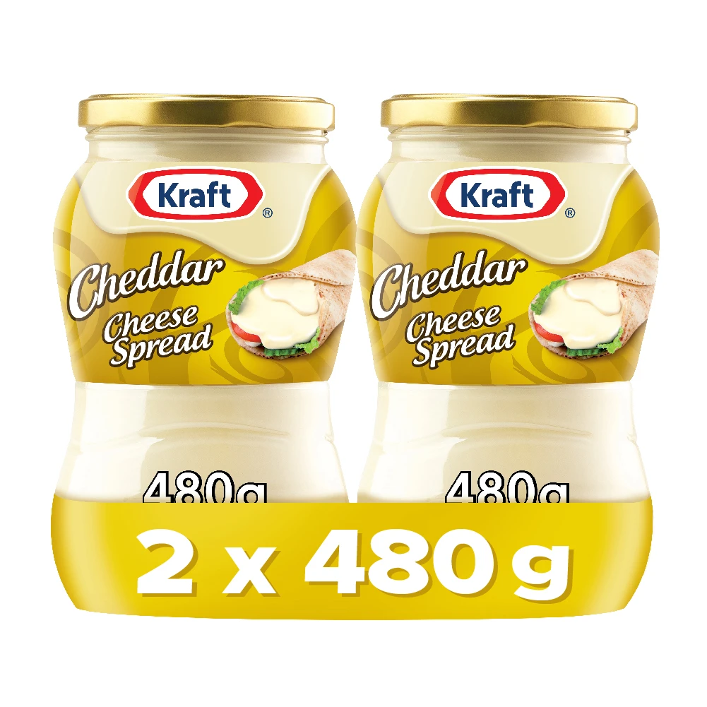 Kraft Spreadable Cheddar Cheese 2 pcs 480 gm