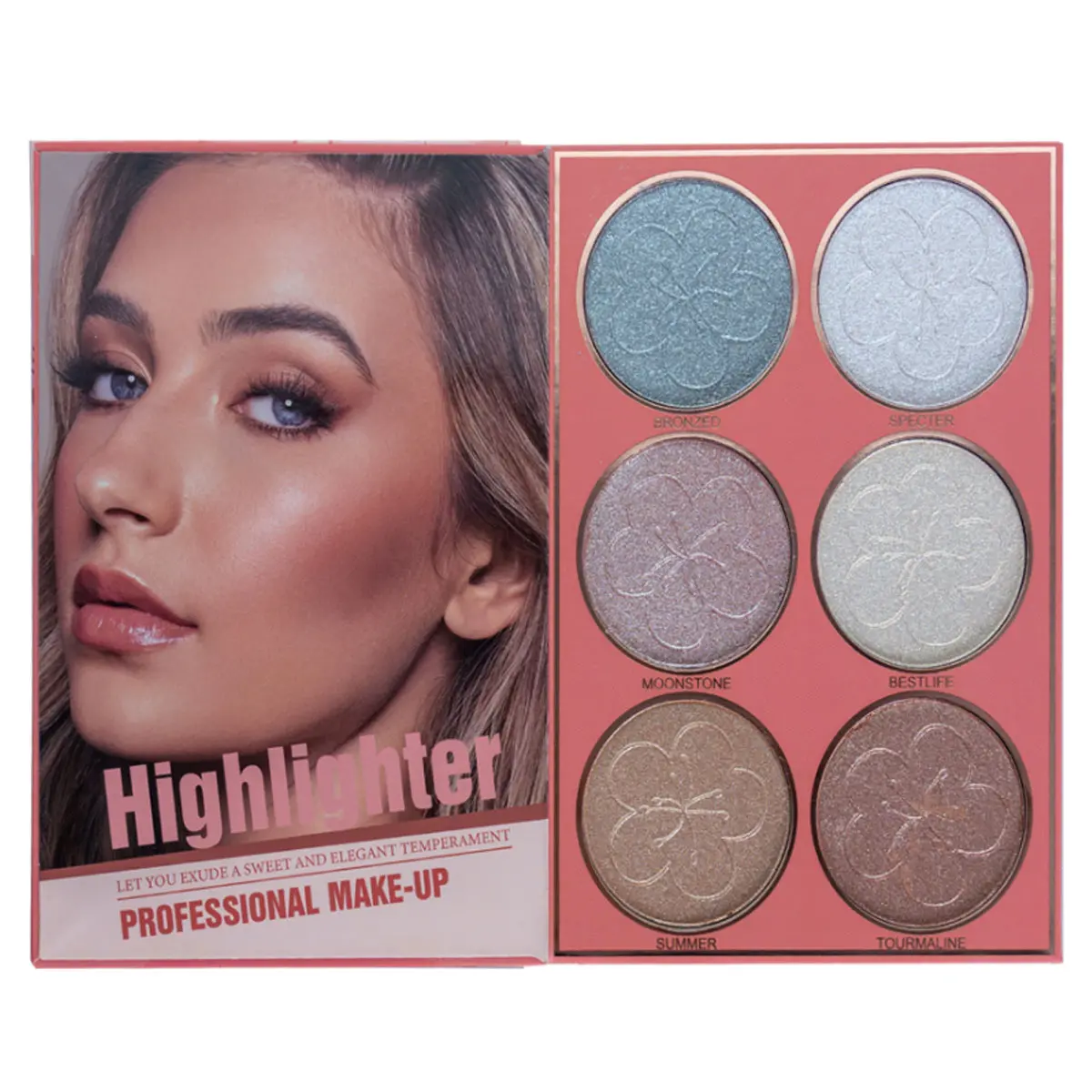 Christine 3 In 1 Eyeshadow Palette - Highlighter - Blush - view 2