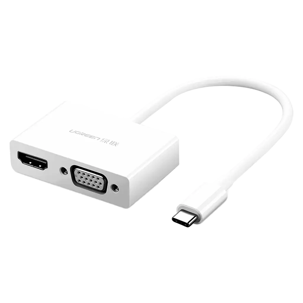 Ugreen  USB Type C to HDMI + VGA Converter White - view 1
