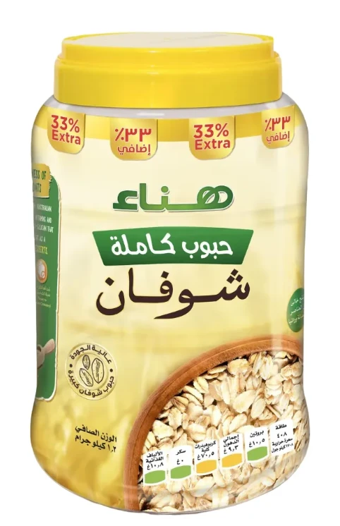 هنا حبوب شوفان كاملة %33 اضافية 900 جم
