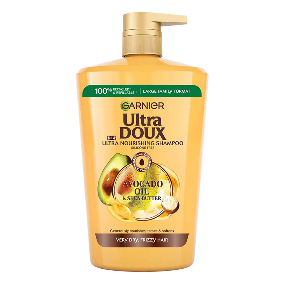 Garnier Ultra Doux Avocado Oil & Shea Butter Nourishing Shampoo 1000 ml - view 1