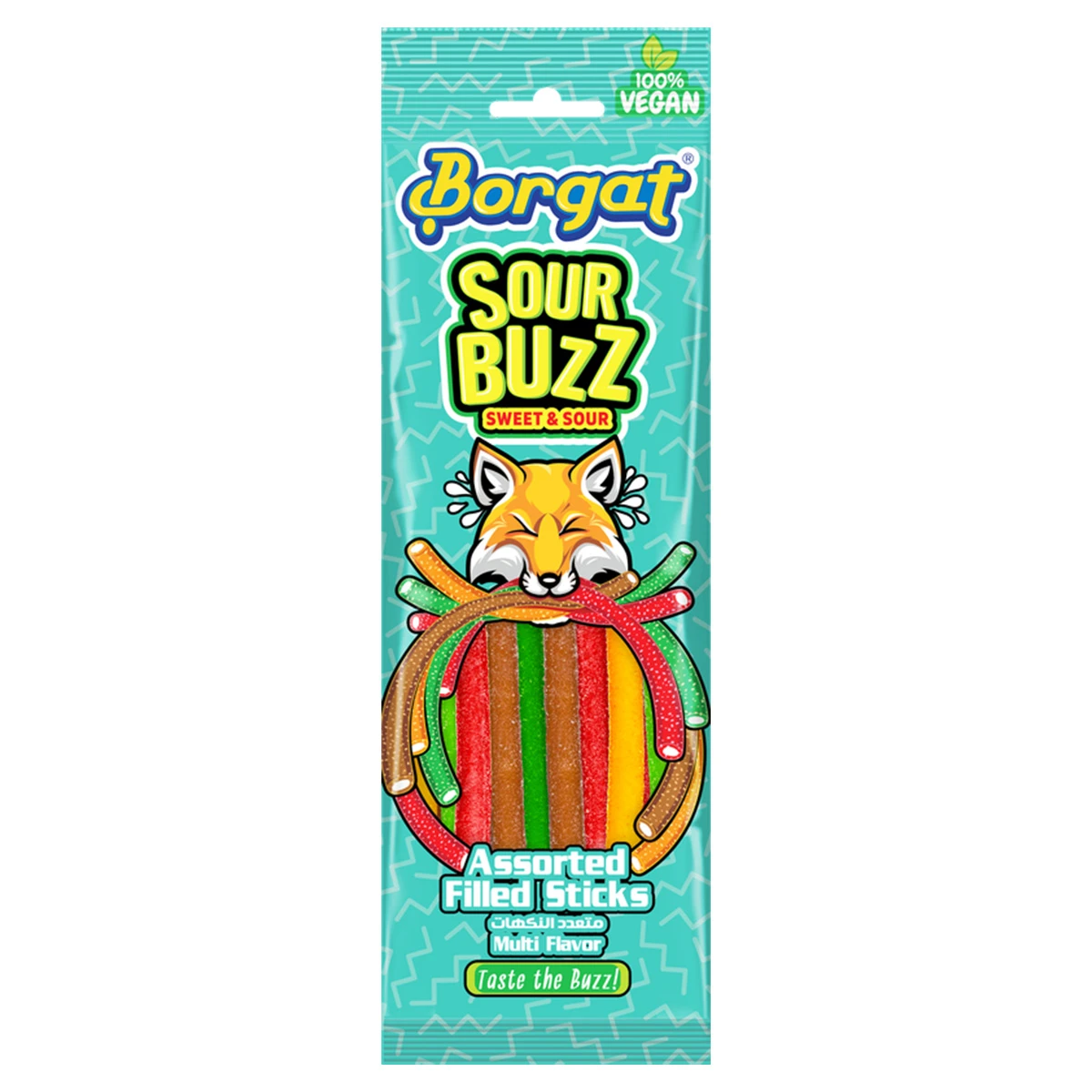 Borgat Sour Buzz Filled Sticks Multi Flavor 180 gm