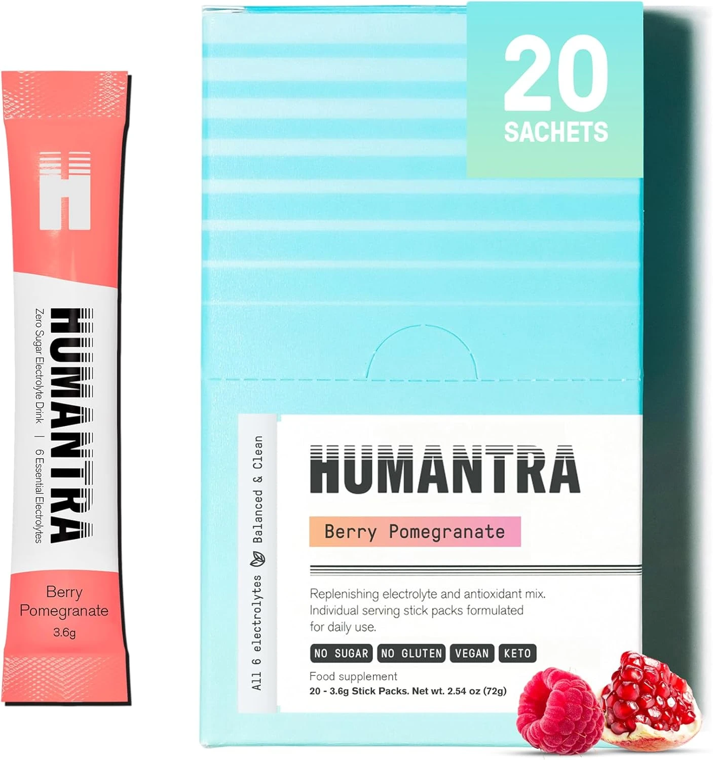 Humantra Electrolytes Berry Pomegranate 20 Sachets