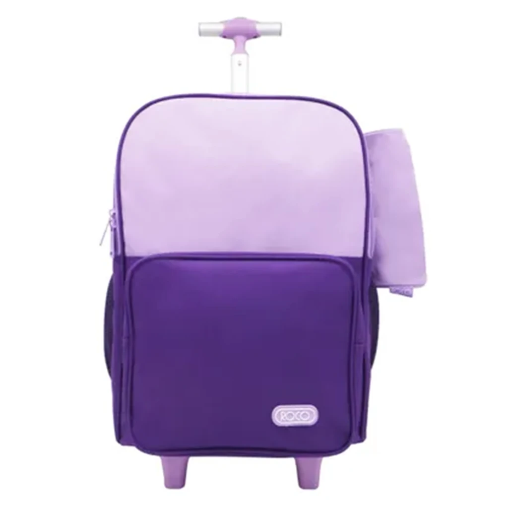 Roco Bag Trolley With Pencil Case 18 inch Purple