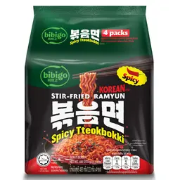 Bibigo Spicy Tteokbokki Ramyun 4 pcs 127 gm