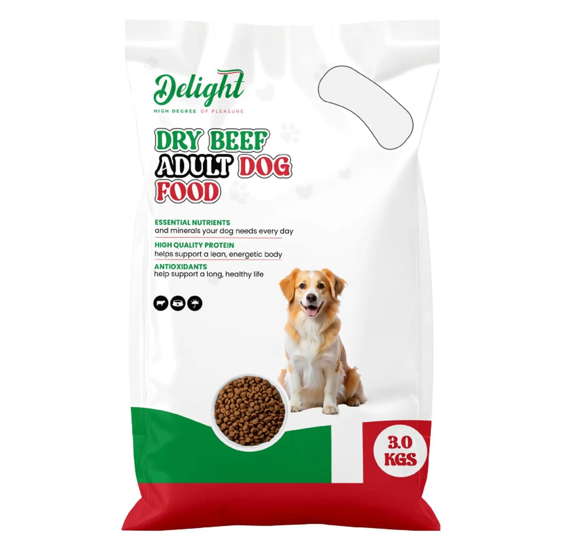 Delight Dry Beef Adult Dog Food 3 Kg - view 1