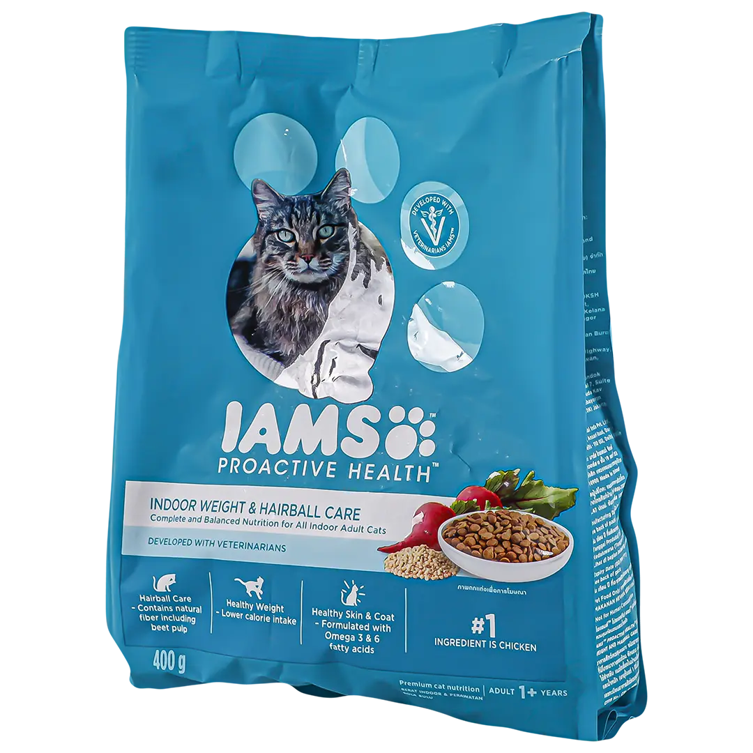 Iams Proactive Health Dry Food for Cats Weight and Hairball care  400 gm - view 1