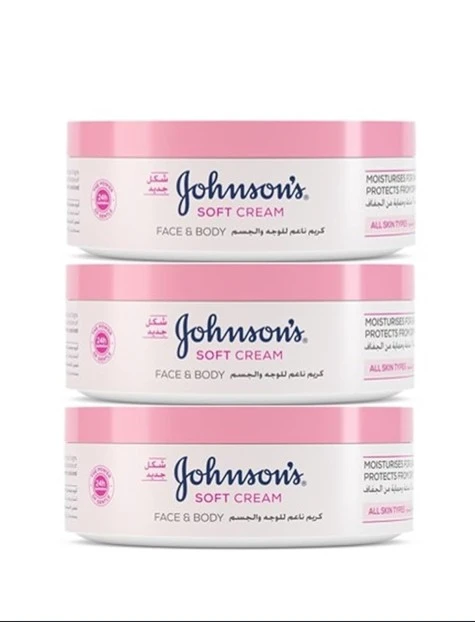 Johnson’s 24 Hour Moisture Soft Cream 200 Ml 2+1 Free