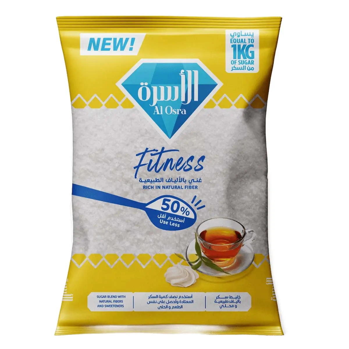 AL Osra Fitness Sugar Blend with Natural Fibers & Sweetner 500 gm - view 1