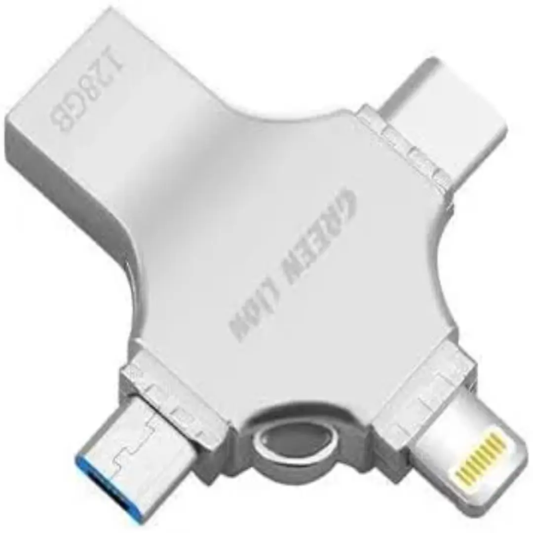 Green Lion 4 In 1 Usb Flash Drive 128Gb Silver - view 2