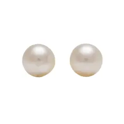 Studex Gold Plated 7mm White Pearl/Pr- Earrings For Sensitive Ears