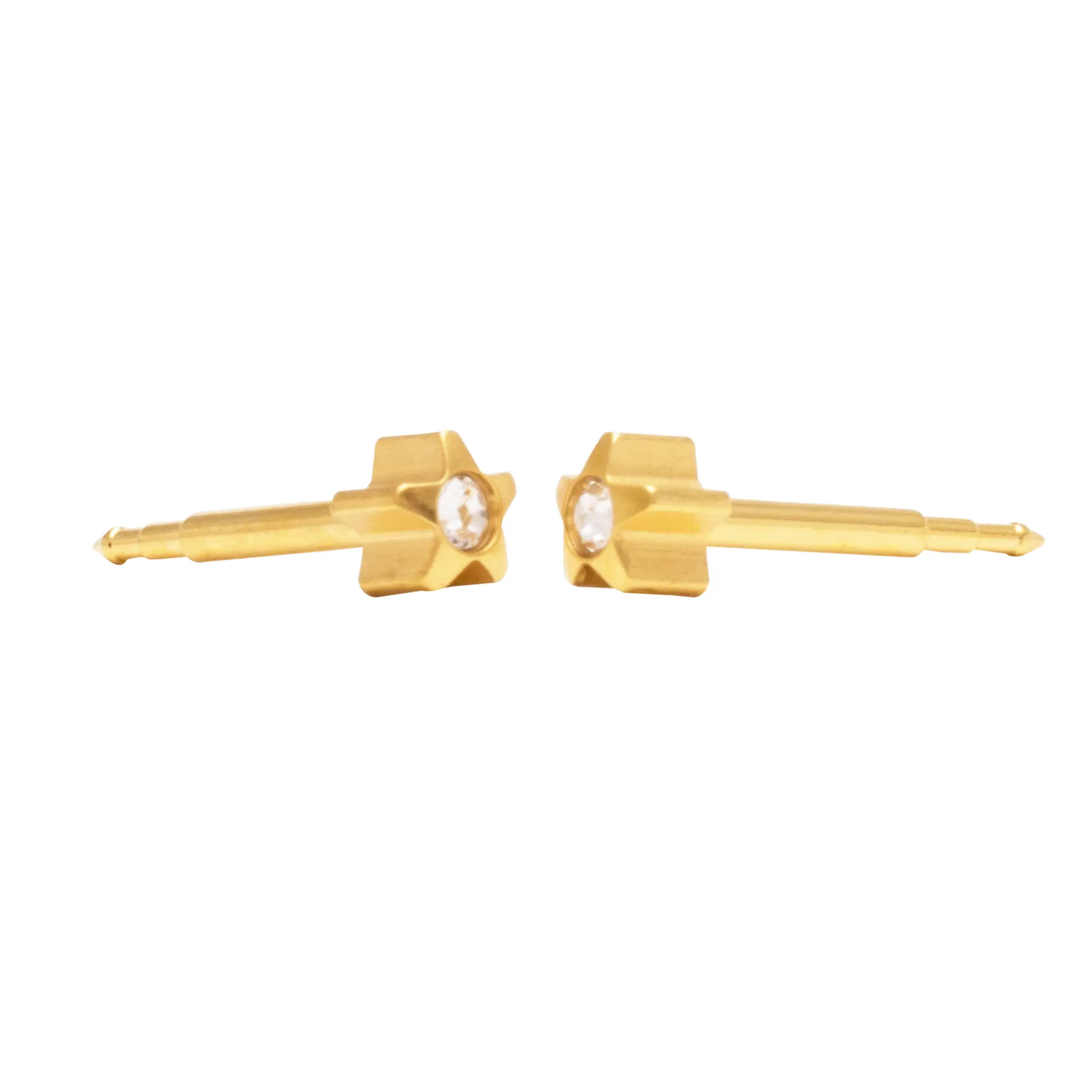 Studex Gold Plated Regular Starlite Aprcrystal Card- Earrings For Sensitive Ears - view 4
