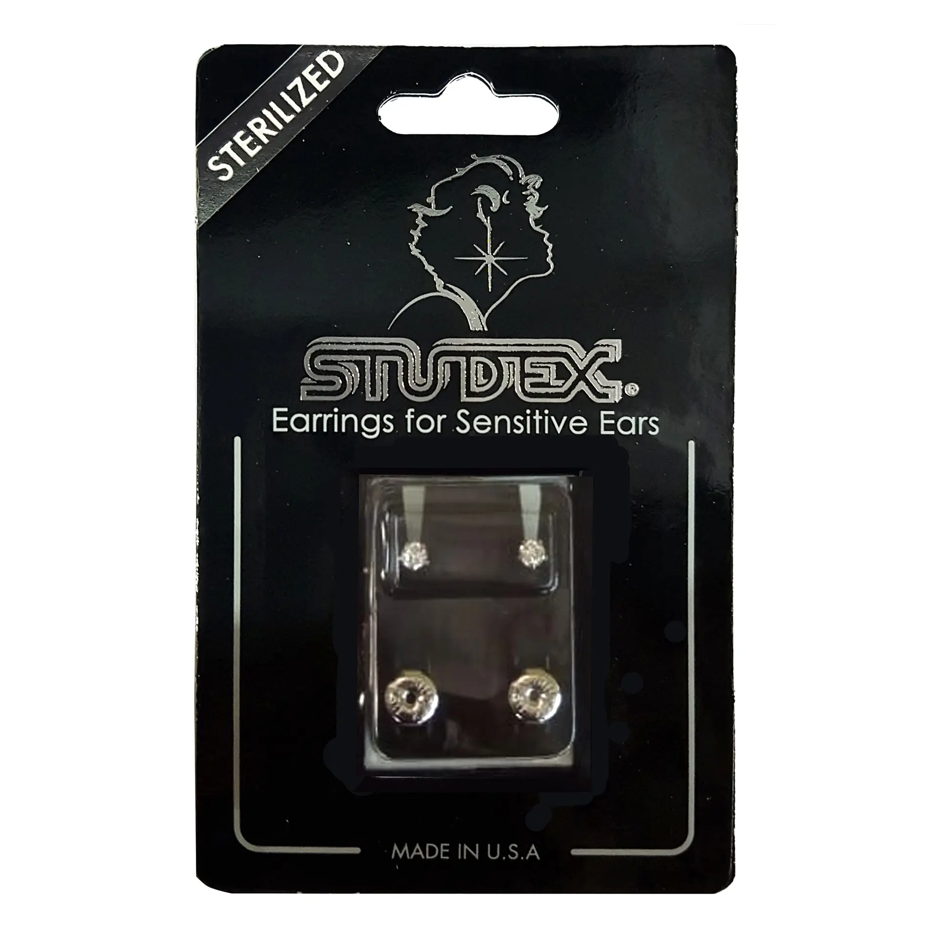 Studex Large Cubic Zirconia Stainless Steel - Earrings For Sensitive Ears - view 4