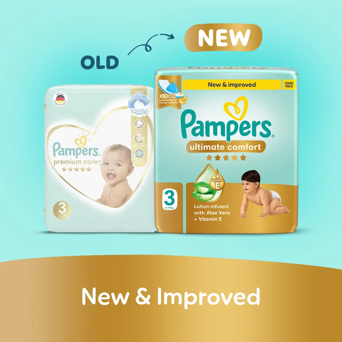 Pampers Diapers Ultimate Comfort Taped Size 3 Aloe Vera Lotion & Vitamin E 84 Diapers  - view 13