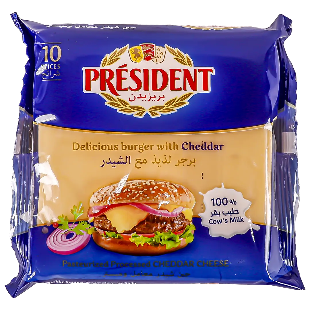 President Slices Burger Cheddar Cheese 200 gr - view 1
