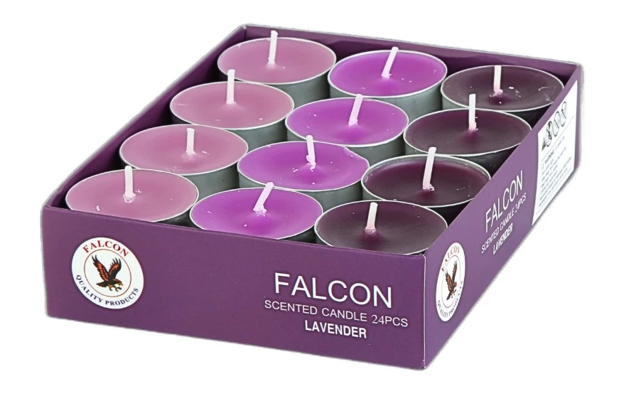 Falcon Tealight Scented Candle Lavender 24 Pieces