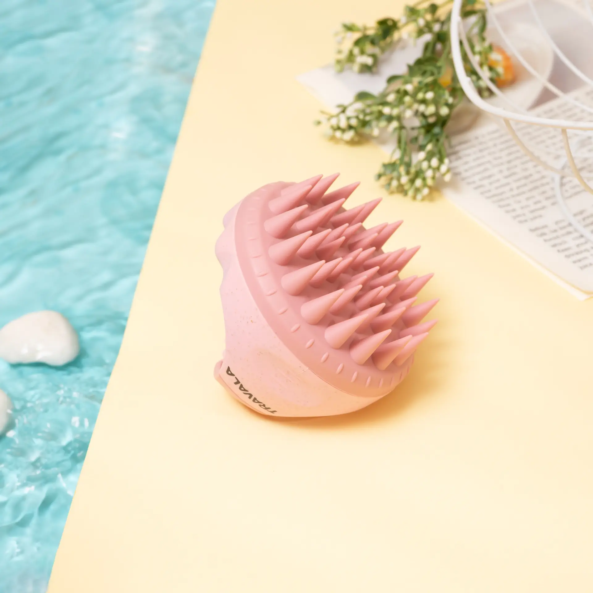 Travala Hair Scalp Massager Brush Pink - view 6