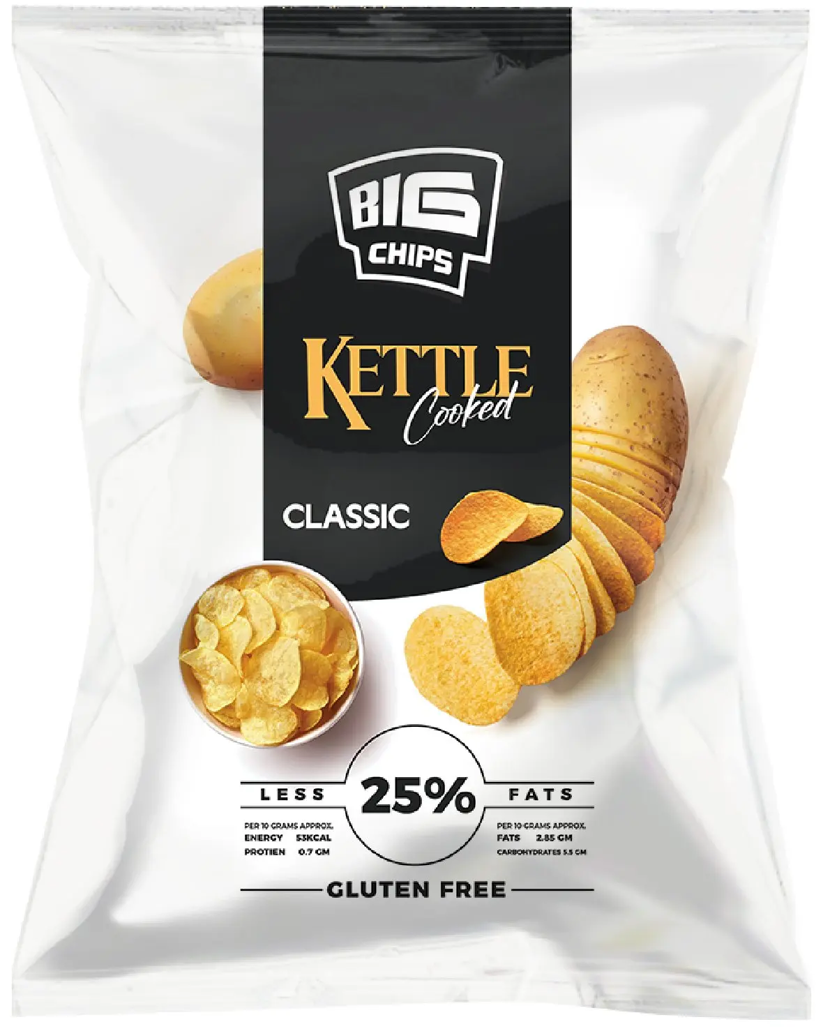 Big Chips Kettle Cooked Classic Gluten Free 140 gm - view 1