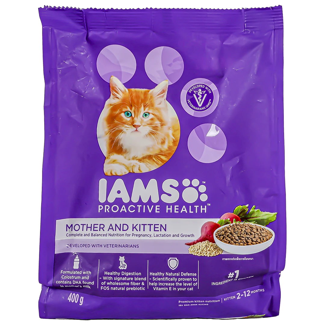 Iams Proactive Health Dry Cat Food for  Mother and Kitten 400 gm