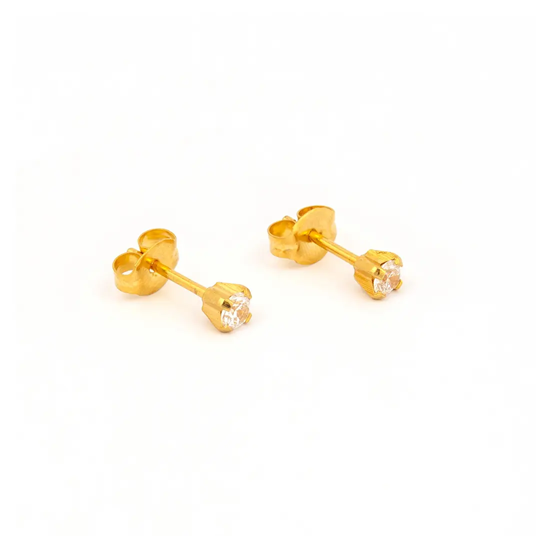 Studex Gold Plated Tiffany 3mm Cz Tt- Earrings For Sensitive Ears - view 2