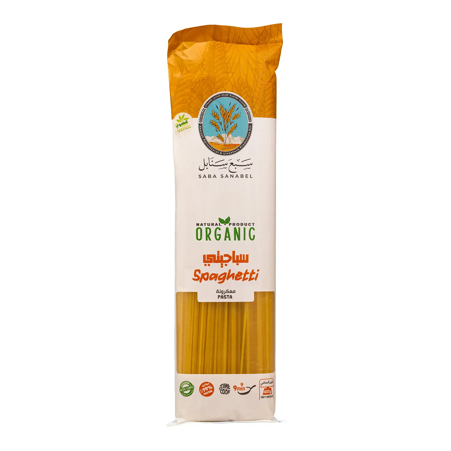Saba Sanabel Organic Spaghetti Pasta 400 Gm - view 1