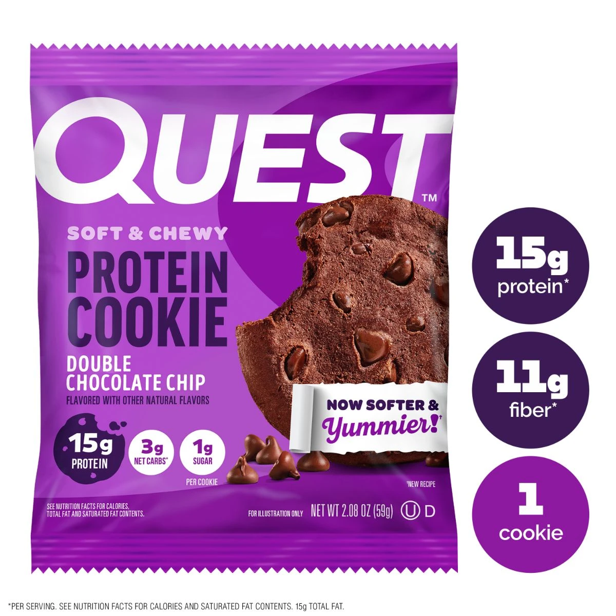 Quest Nutrition Protein Cookies Double Chocolate Chip 59G