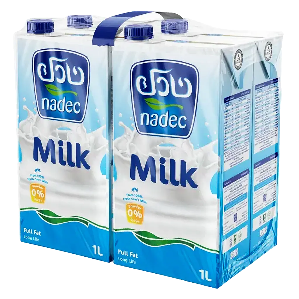 Nadec Full Fat Milk Long Life 4 pcs 1 L - view 1