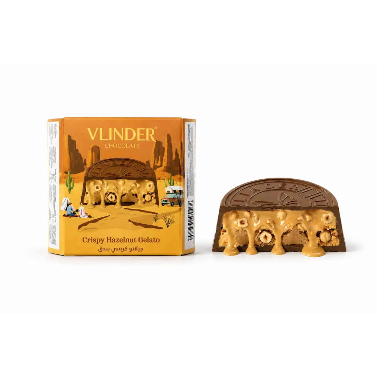 Vlinder Chocolate Coin with Hazelnut Gelato Filling 55 gm - view 2