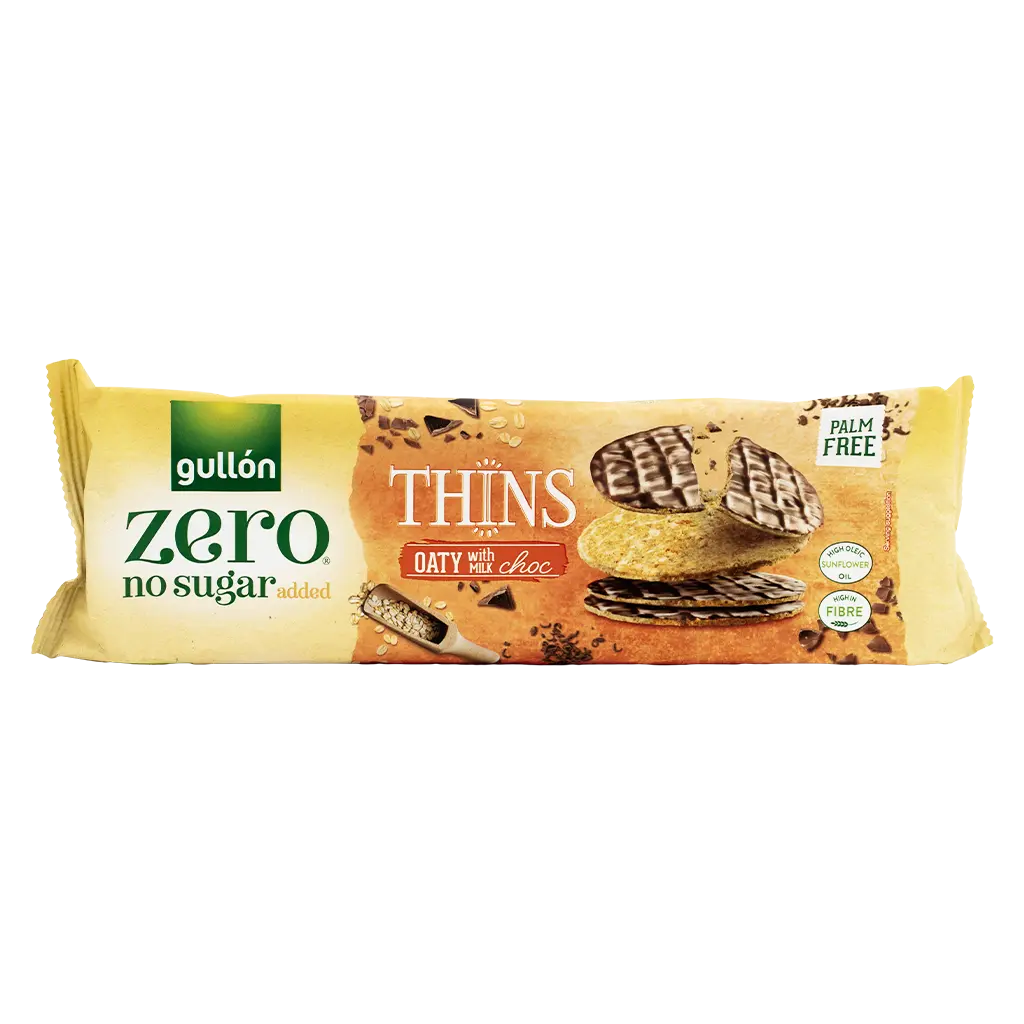 Gullon Zero Chocolate Oatmeal Cookies Covered With Milk Chocolate 150G - view 1