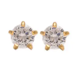 Studex Mini Cubic Zirconia Gold Plated- Earrings For Sensitive Ears