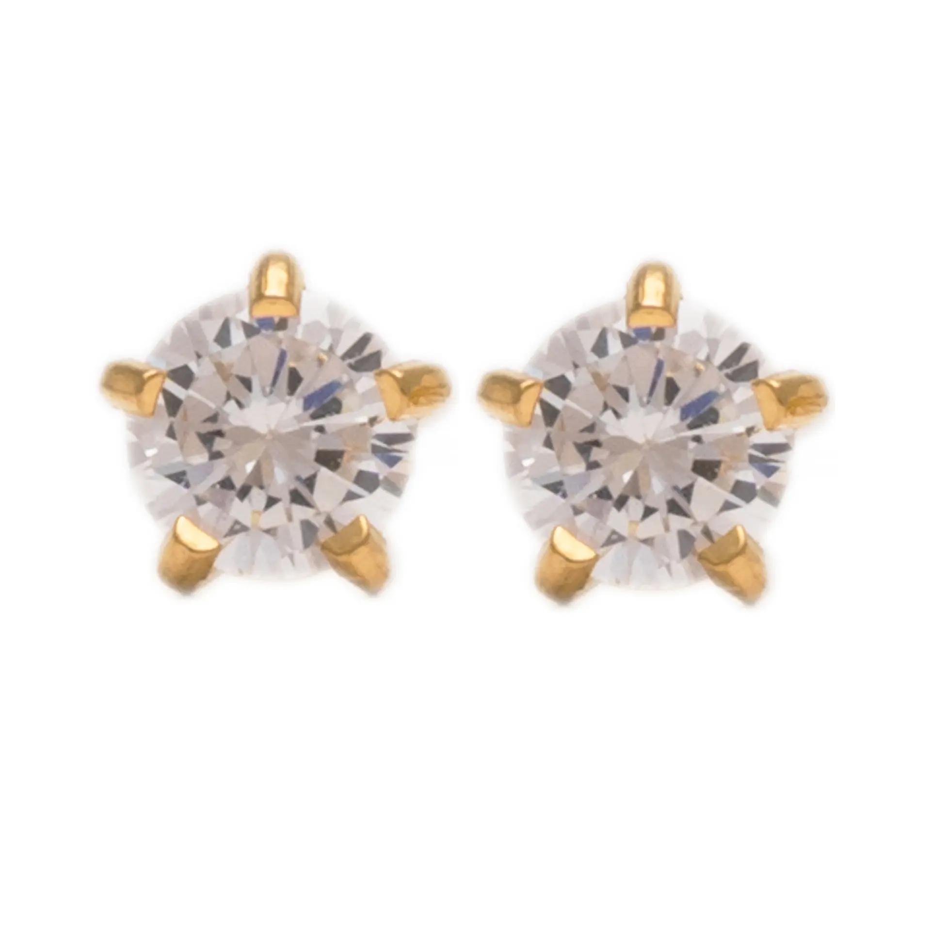 Studex Mini Cubic Zirconia Gold Plated- Earrings For Sensitive Ears - view 1